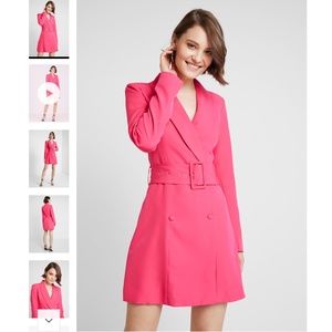 NWT Missguided Tortoise Shell Belt Blazer Dress